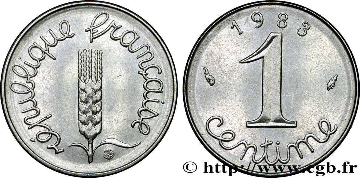 1 centime Épi 1983 Pessac F.106/40 MS63 