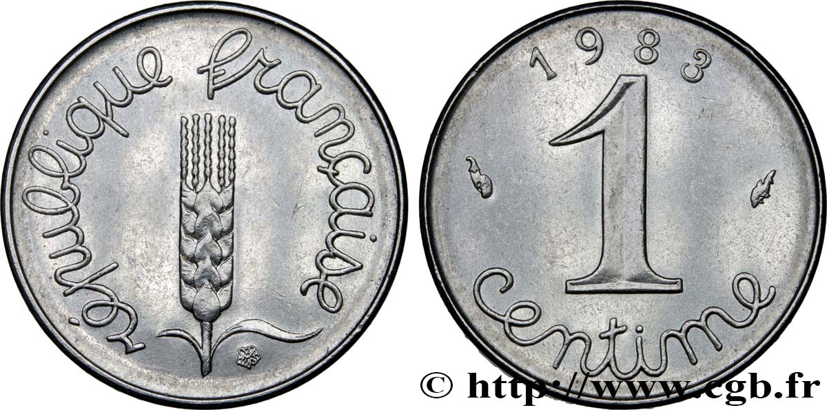 1 centime Épi 1983 Pessac F.106/40 SUP62 