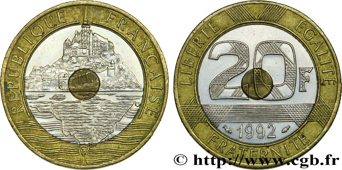 20 francs Mont Saint-Michel 1992 Pessac F.403/2 TTB52 