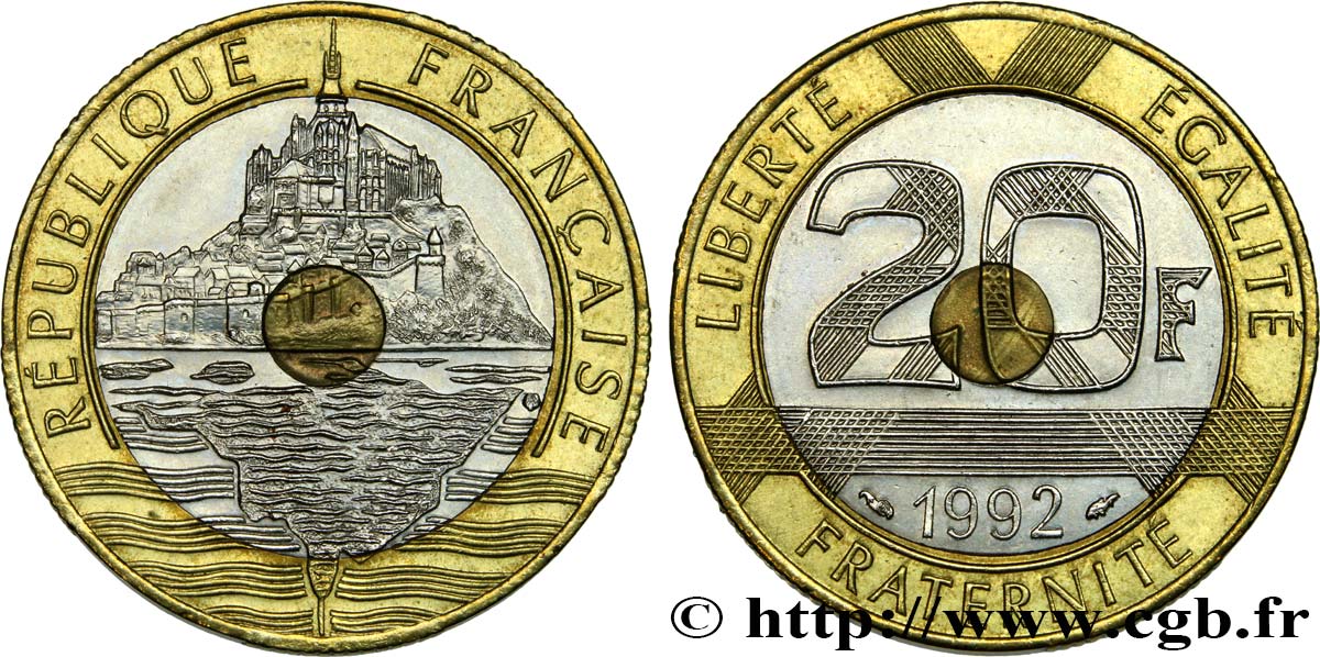 20 francs Mont Saint-Michel 1992 Pessac F.403/2 fST63 