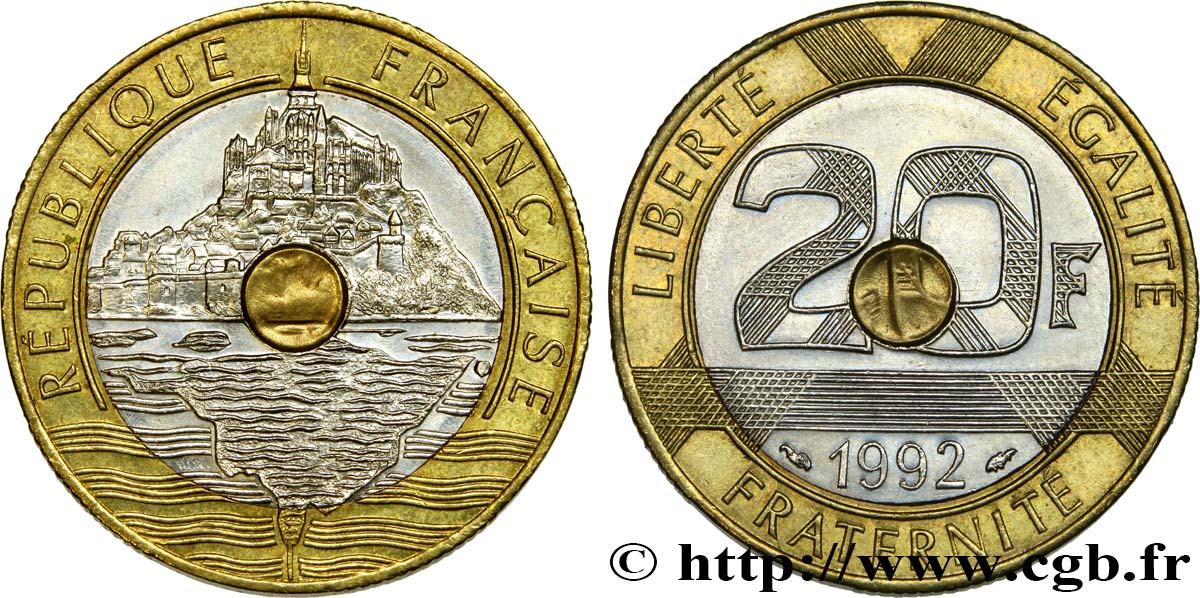 20 francs Mont Saint-Michel 1992 Pessac F.403/2 fST63 