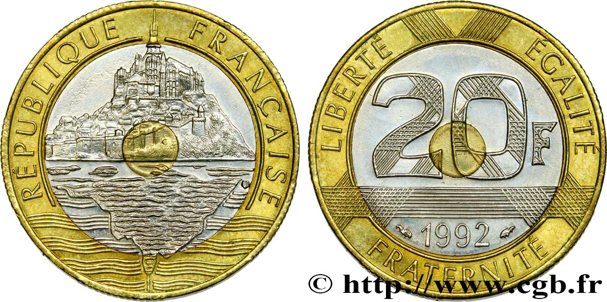 20 francs Mont Saint-Michel 1992 Pessac F.403/2 SUP62 
