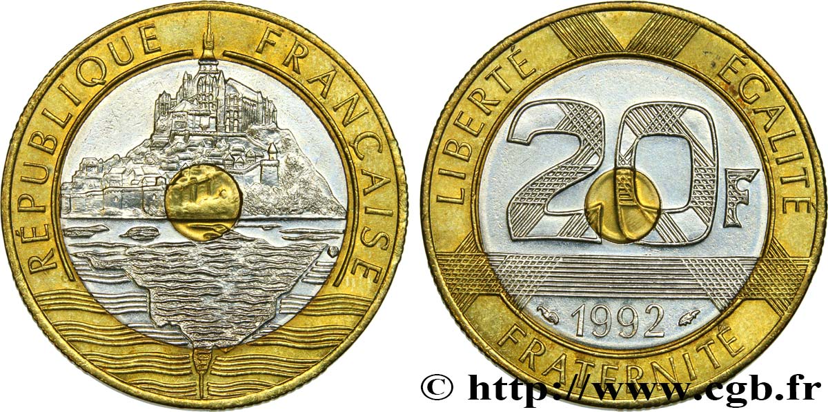 20 francs Mont Saint-Michel 1992 Pessac F.403/2 EBC62 