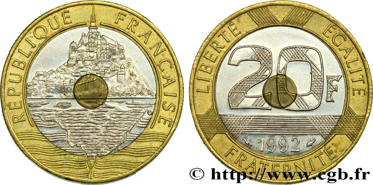 20 francs Mont Saint-Michel 1992 Pessac F.403/2 SUP60 