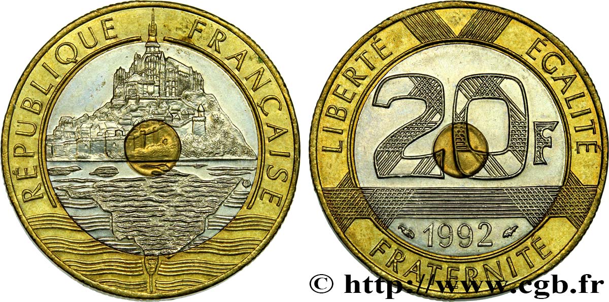 20 francs Mont Saint-Michel 1992 Pessac F.403/2 SPL58 