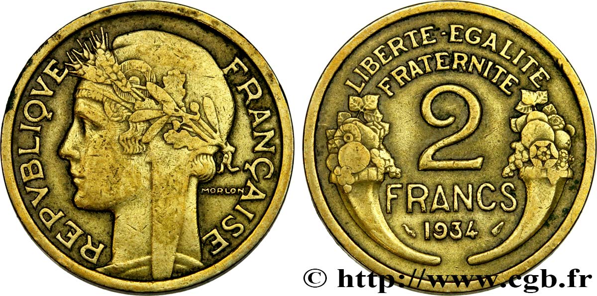 2 francs Morlon 1934  F.268/7 MBC 