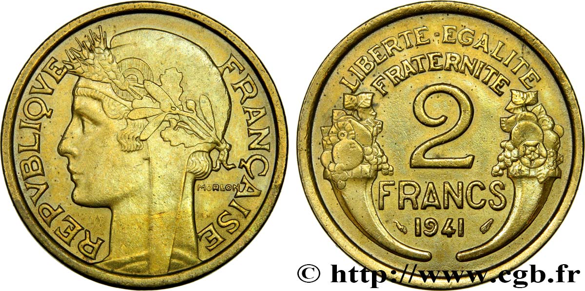 2 francs Morlon 1941  F.268/14 EBC 