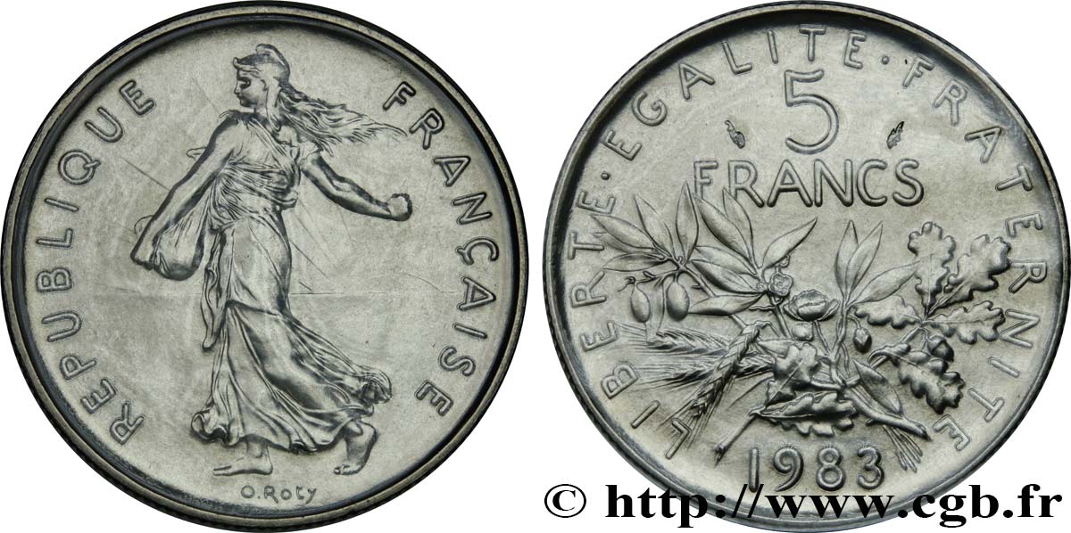 5 francs Semeuse, nickel 1983 Pessac F.341/15 ST 