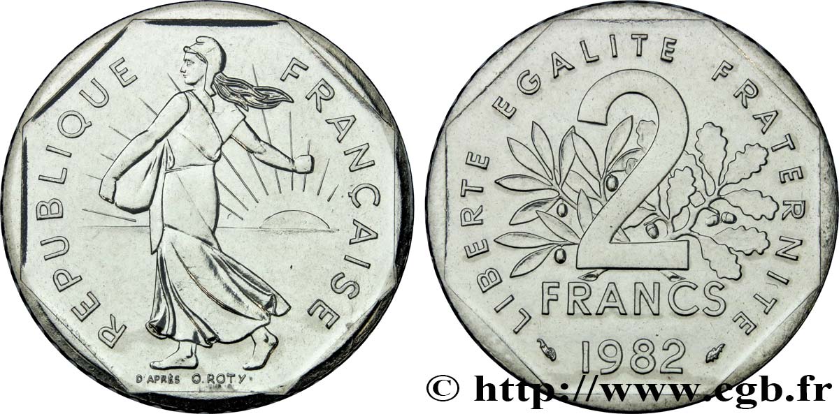 2 francs Semeuse, nickel 1982 Pessac F.272/6 MS 