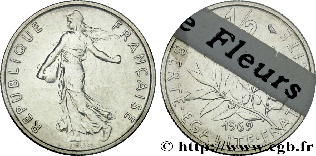 1/2 franc Semeuse 1969 Paris F.198/8 ST 