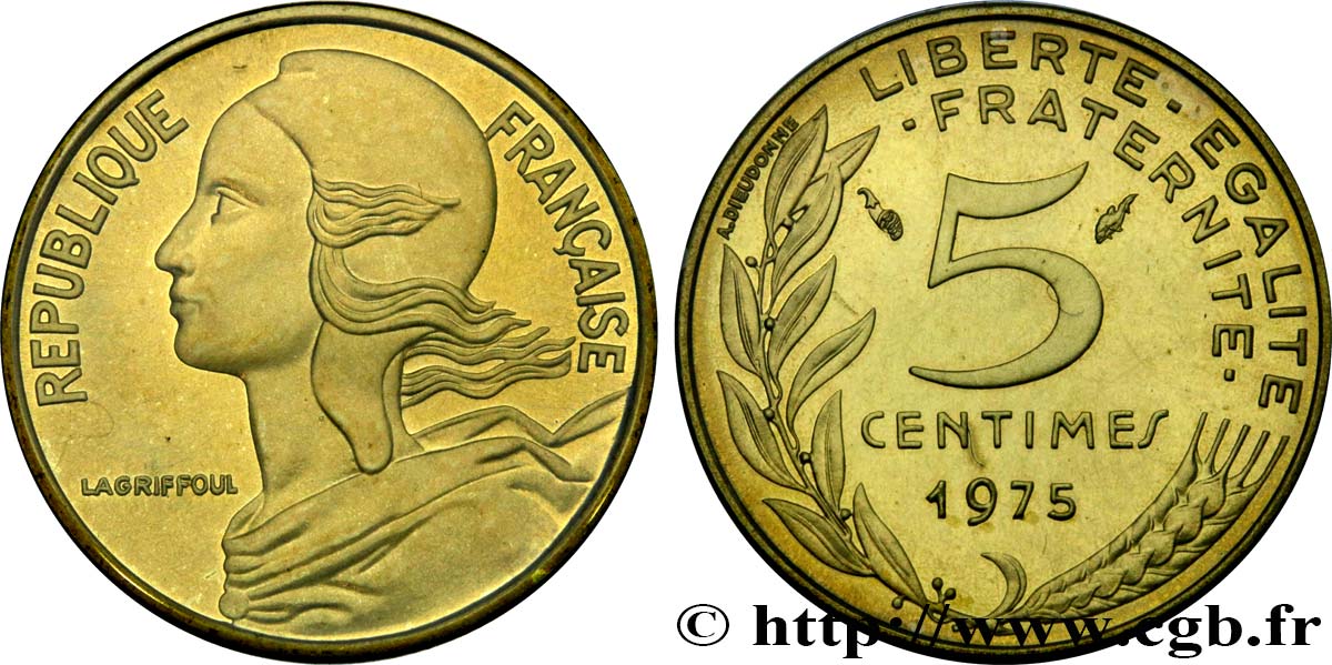 5 centimes Marianne 1975 Pessac F.125/11 FDC 