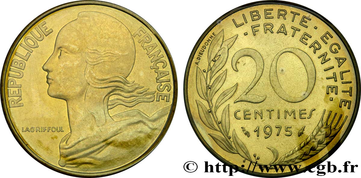 20 centimes Marianne 1975 Pessac F.156/15 FDC 