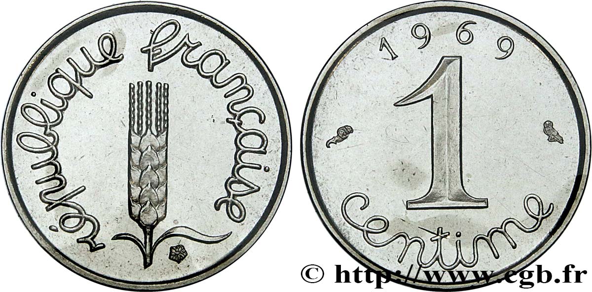 1 centime Épi 1969 Paris F.106/16 var. FDC 