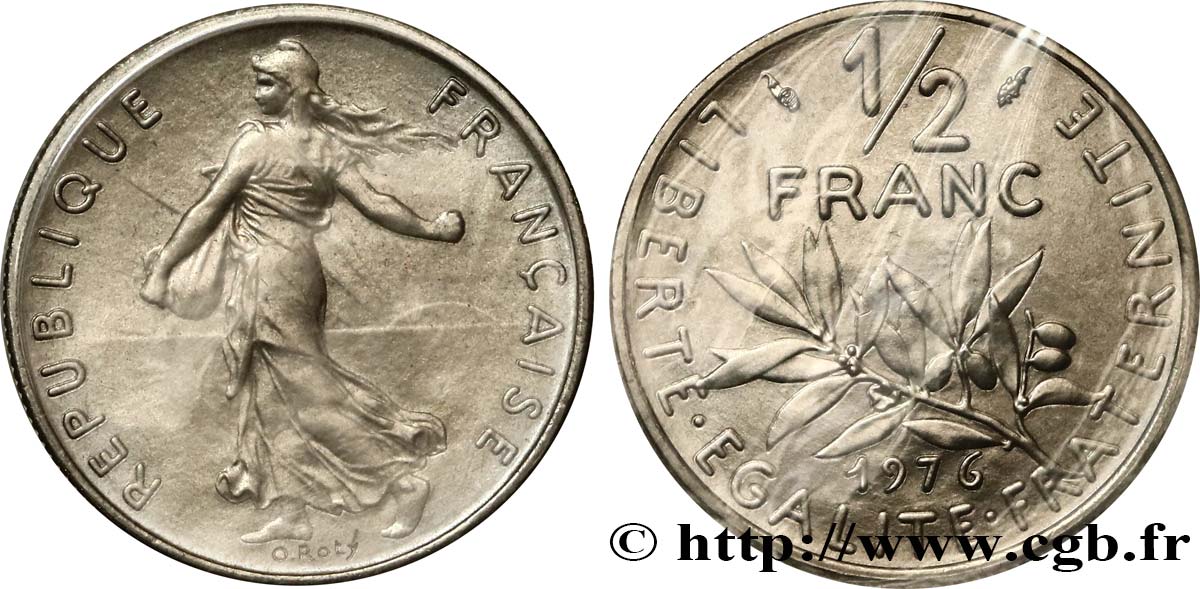 1/2 franc Semeuse 1976 Pessac F.198/15 FDC 