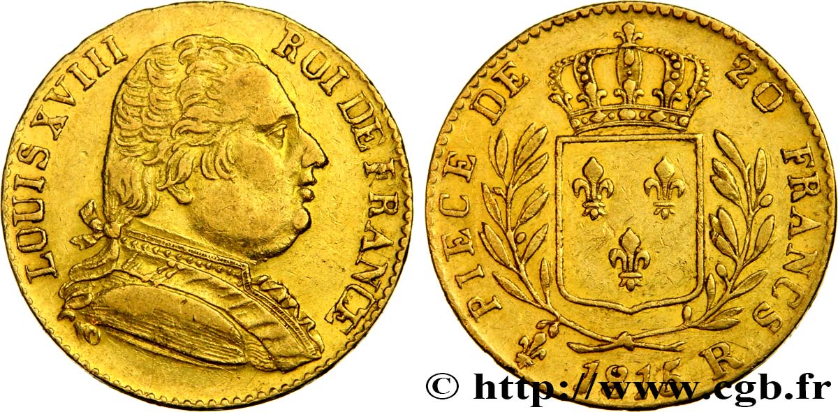 20 francs or Londres 1815 Londres F.518/1 SS50 
