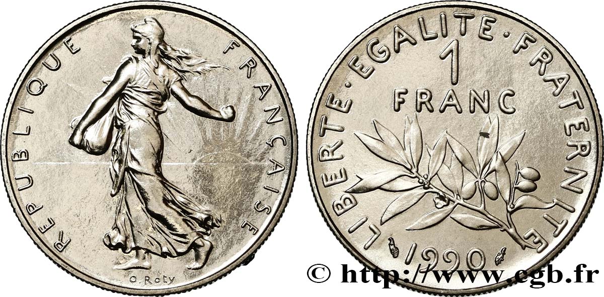 1 franc Semeuse, nickel 1990 Pessac F.226/35 fST 