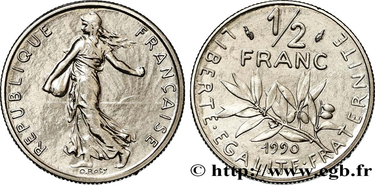 1/2 franc Semeuse 1990 Pessac F.198/29 SC 