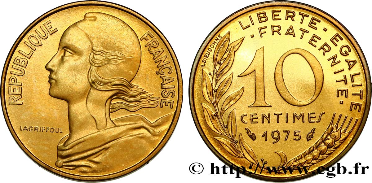 10 centimes Marianne 1975 Pessac F.144/15 MS 