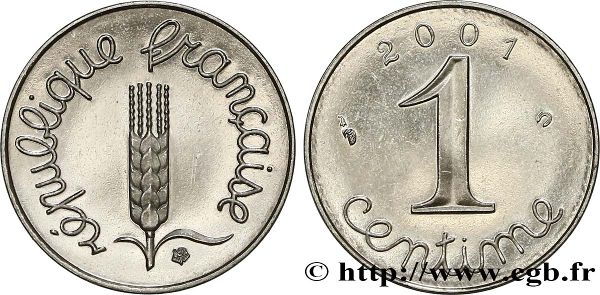 1 centime Épi, BE (Belle Épreuve) 2001 Pessac F.106/62 var. MS64 