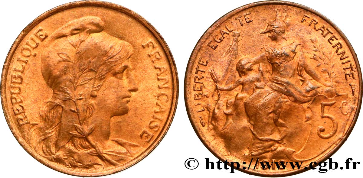 5 centimes Daniel-Dupuis 1916  F.119/28 SPL62 