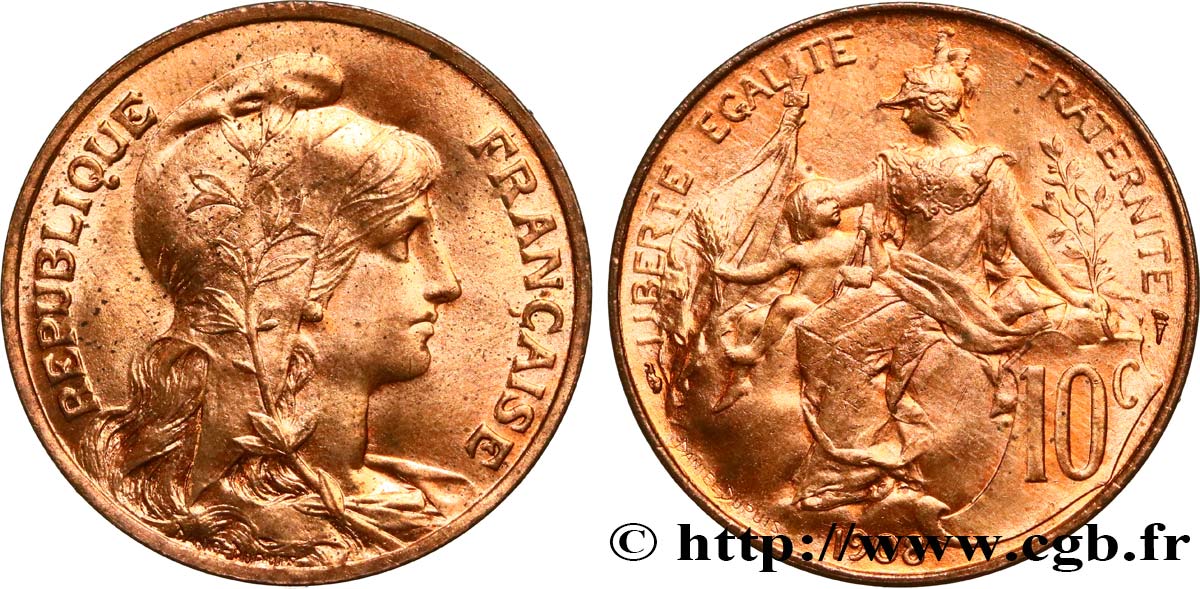 10 centimes Daniel-Dupuis 1908  F.136/17 EBC+ 