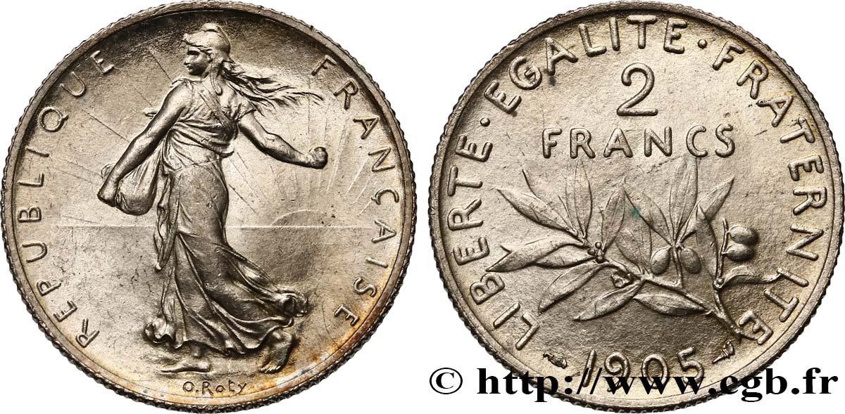 2 francs Semeuse 1905  F.266/9 MS60 