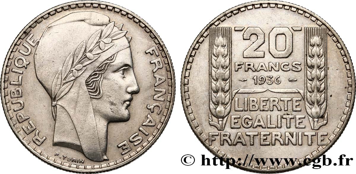 20 francs Turin 1936  F.400/7 BB50 