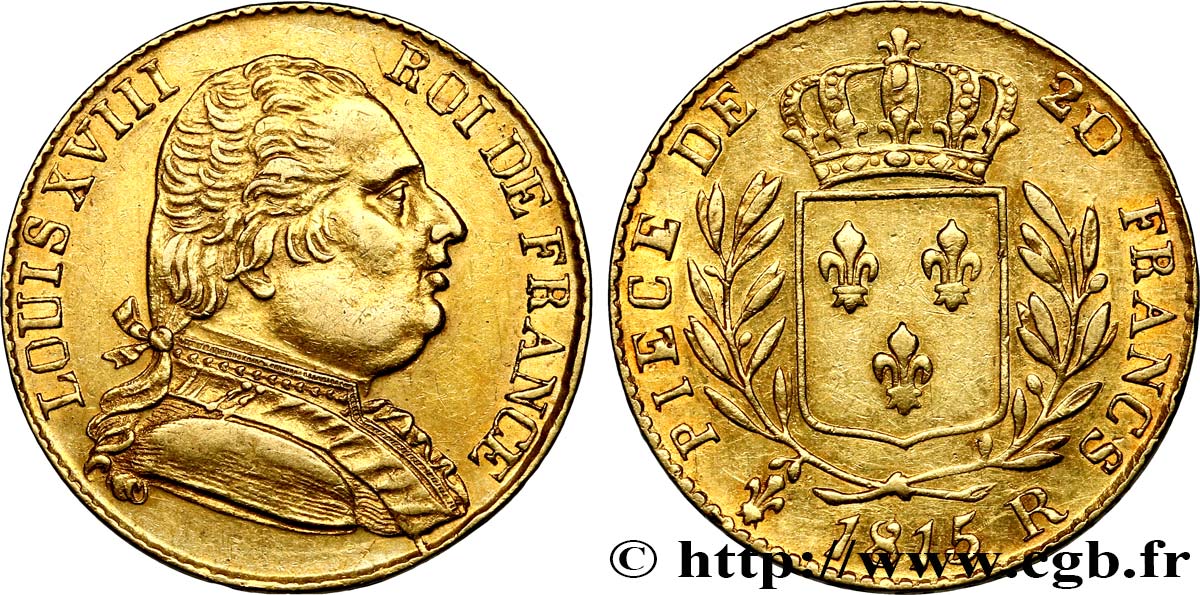 20 francs or Londres 1815 Londres F.518/1 MBC52 