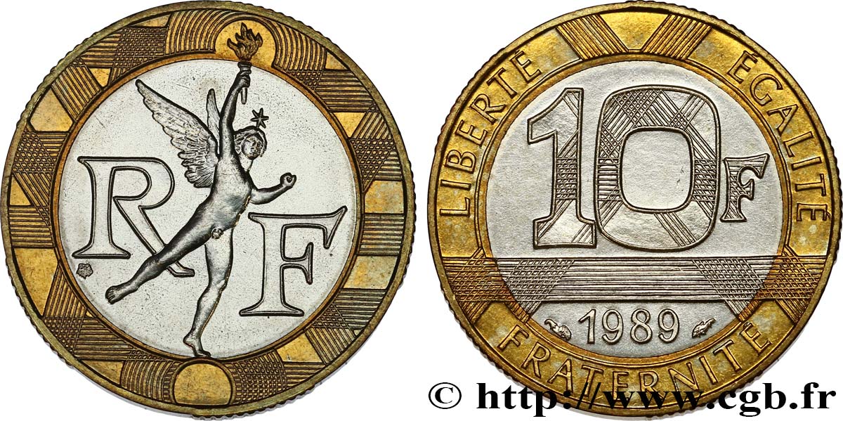 10 francs Génie de la Bastille 1989 Pessac F.375/3 var. SC64 