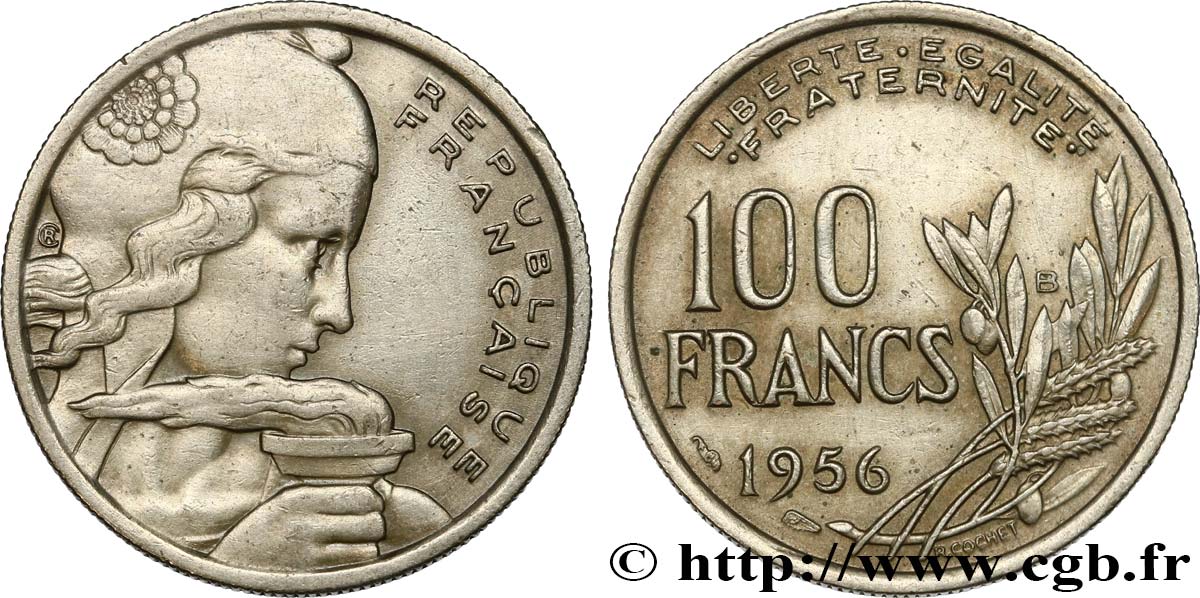 100 francs Cochet 1956 Beaumont-le-Roger F.450/9 BB 