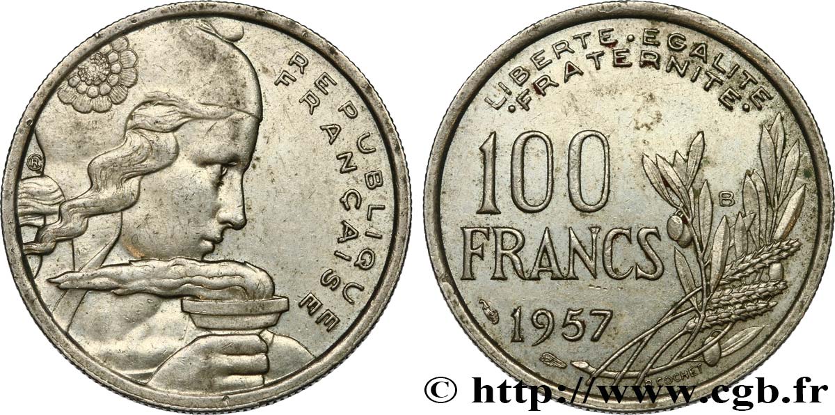 100 francs Cochet 1957 Beaumont-le-Roger F.450/11 MBC52 