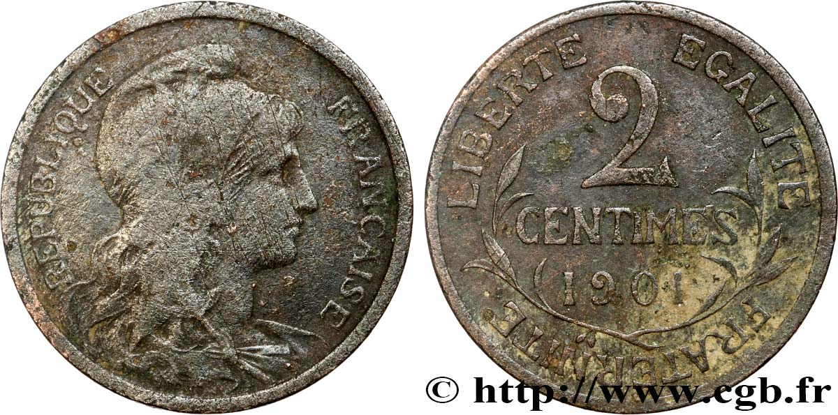 2 centimes Daniel-Dupuis 1901 Paris F.110/6 TB15 