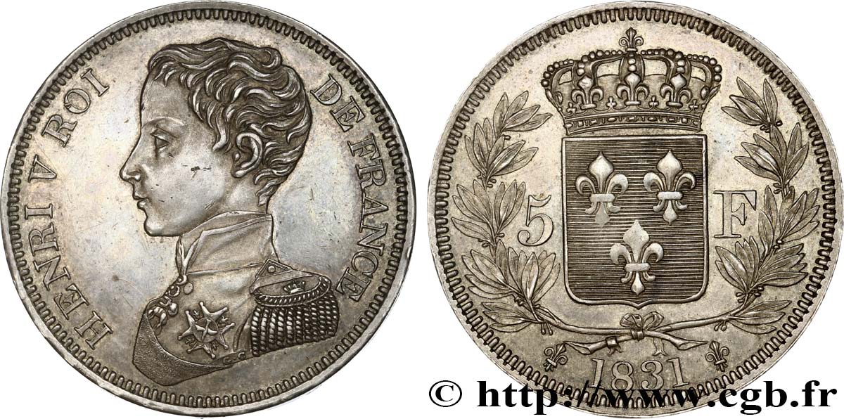 5 Francs 1831  VG.2690  EBC60 