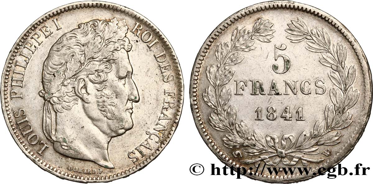 5 francs IIe type Domard 1841 Lille F.324/94 BB48 