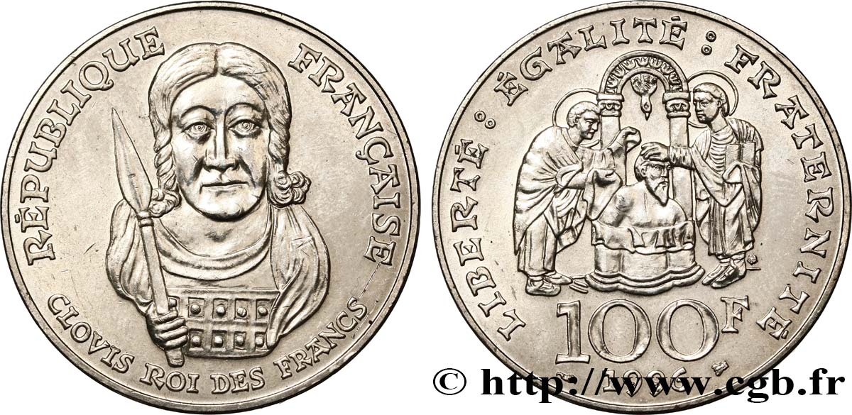 100 francs Clovis 1996  F.464/2 AU55 