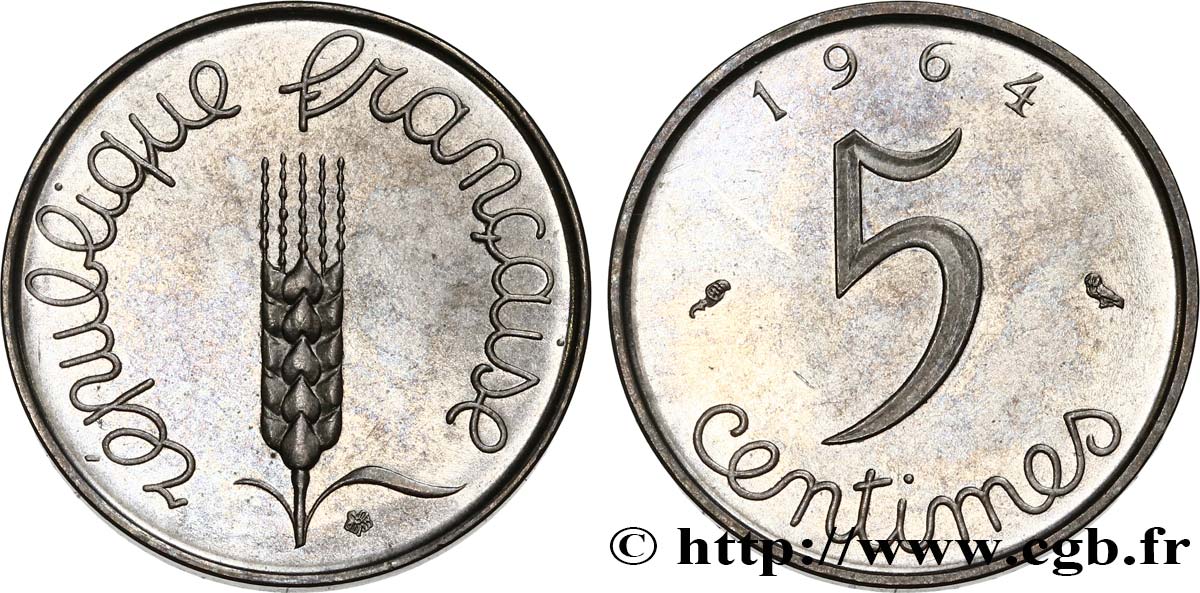 5 centimes Épi 1964  F.124/6 ST 