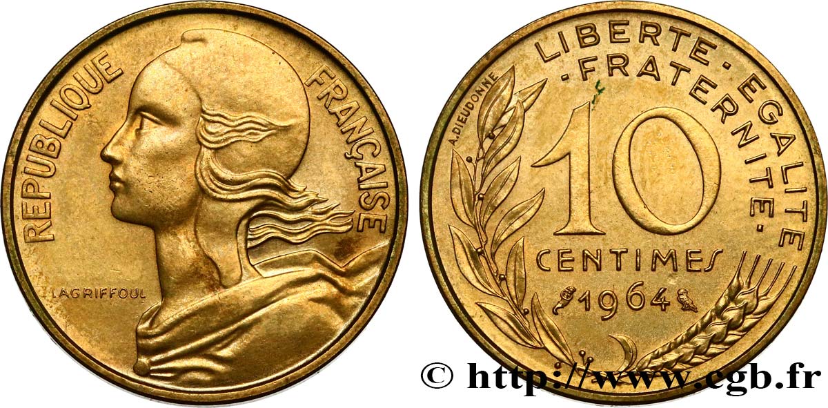 10 centimes Marianne 1964 Paris F.144/4 FDC 