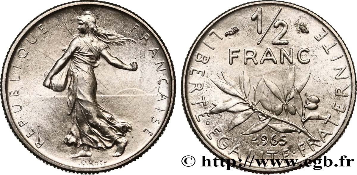 1/2 franc Semeuse 1965 Paris F.198/4 MS 