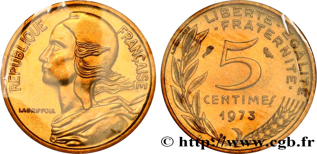 5 centimes Marianne 1973 Pessac F.125/9 MS68 