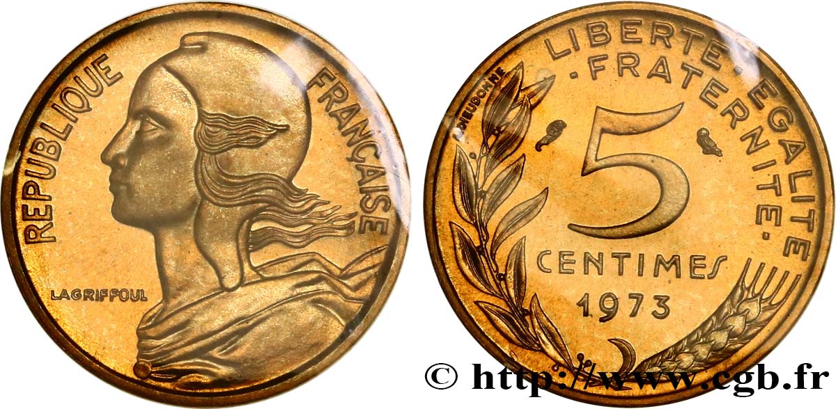 5 centimes Marianne 1973 Pessac F.125/9 FDC68 