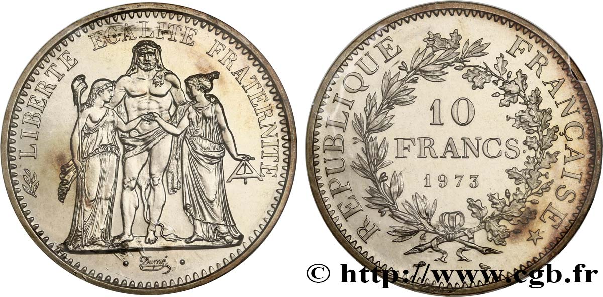 10 francs Hercule 1973  F.364/12 FDC 
