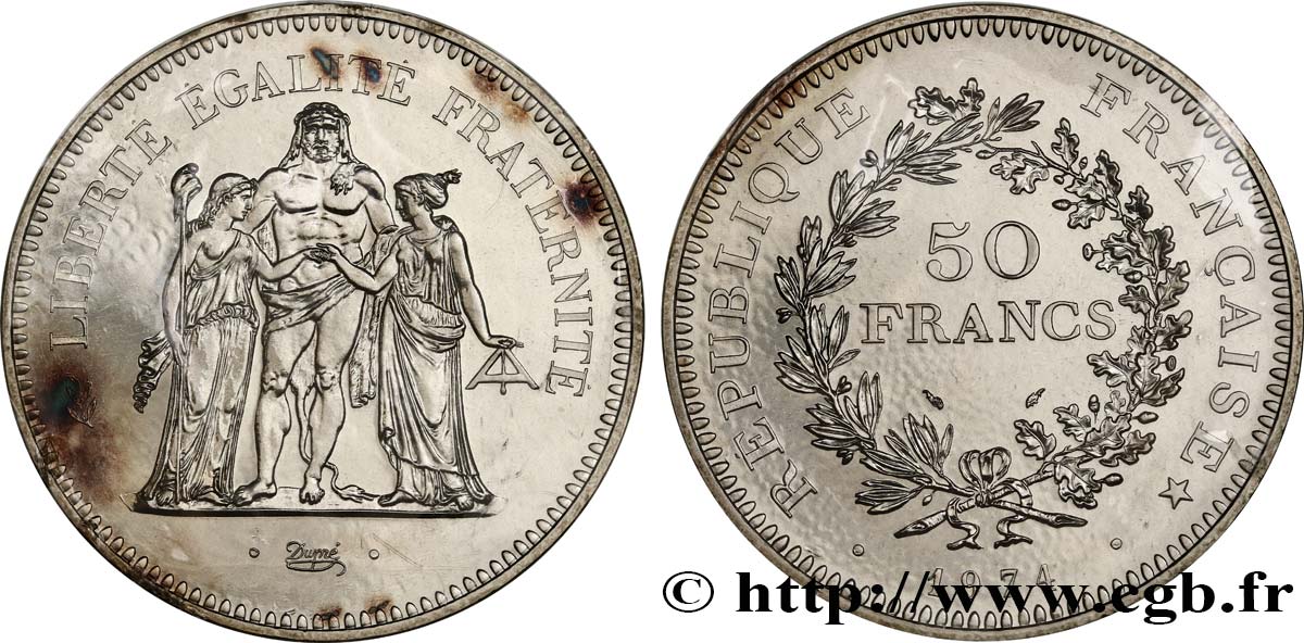 50 francs Hercule 1974  F.427/2 FDC 