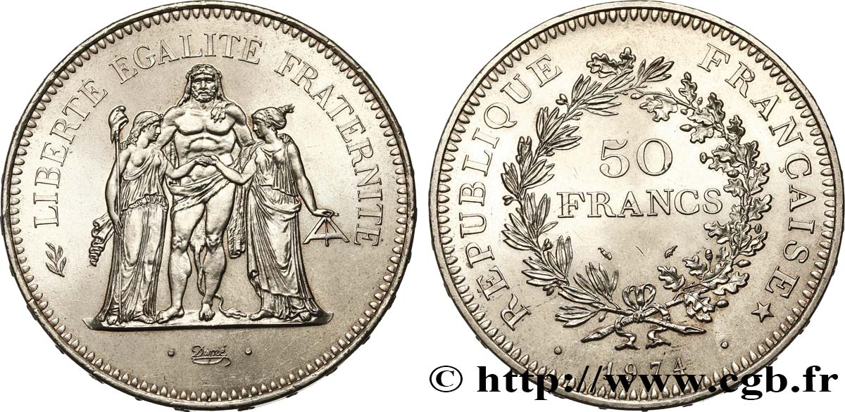 50 francs Hercule 1974  F.427/2 SPL63 