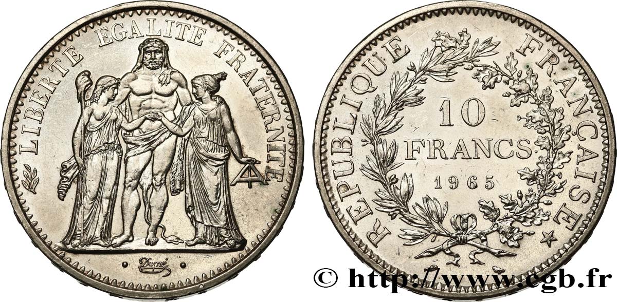10 francs Hercule 1965  F.364/3 MS60 