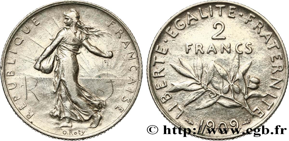 2 francs Semeuse 1909  F.266/11 VF 