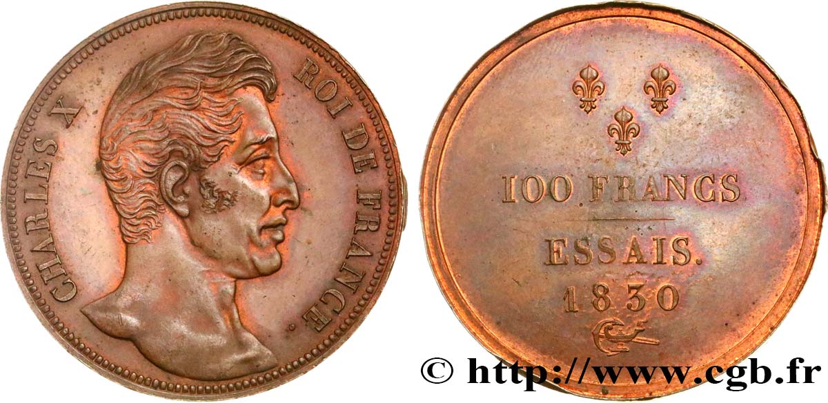 Épreuve de 100 Francs 1830  Maz.887 a SPL62 