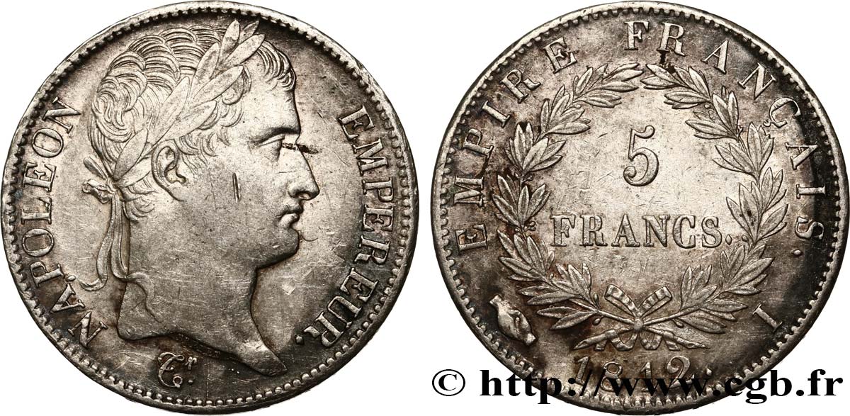 5 francs Napoléon Empereur, Empire français 1812 Limoges F.307/46 SS50 