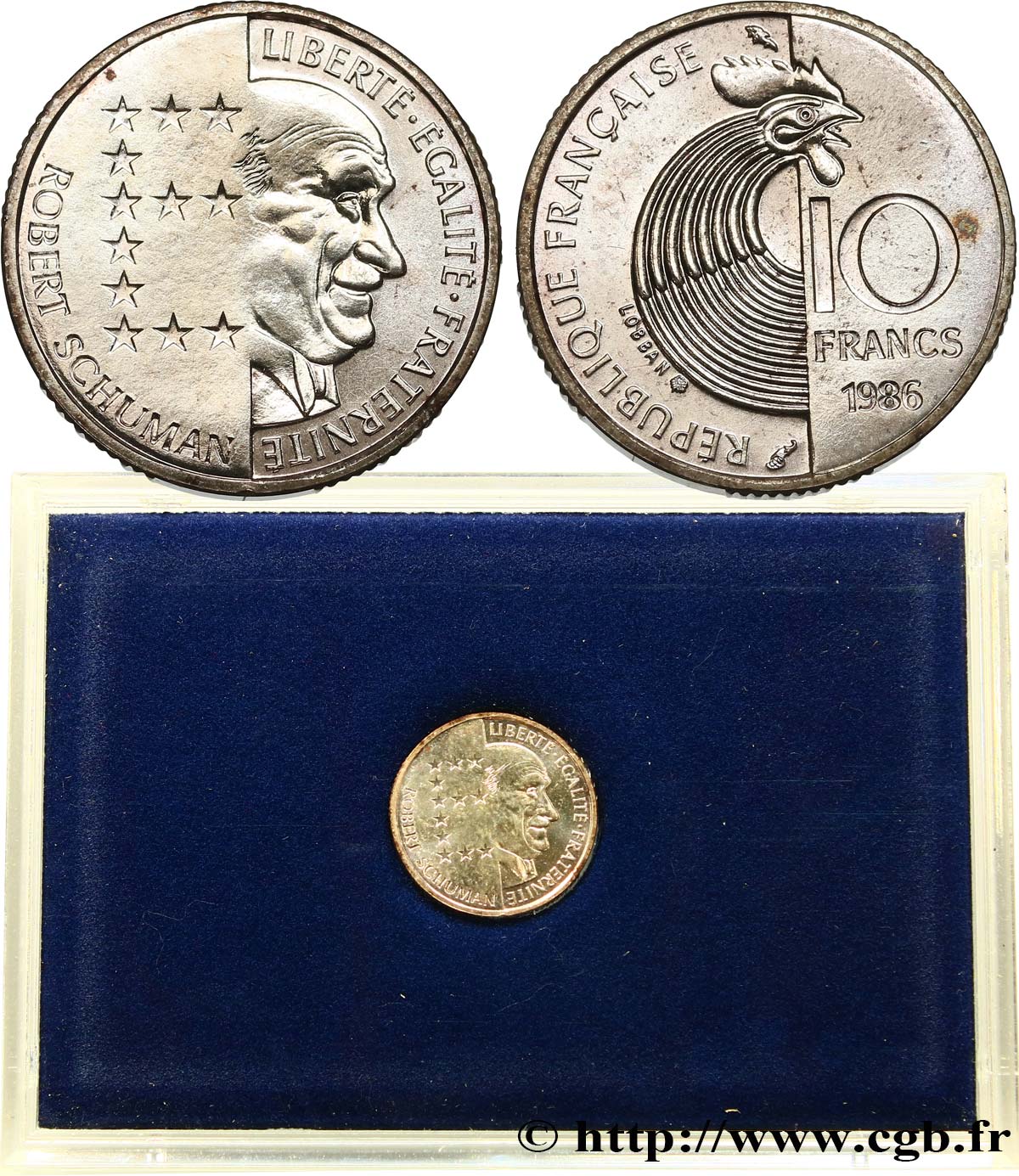 Brillant Universel argent 10 francs Robert Schuman 1986 Paris F5.1303 3 MS 