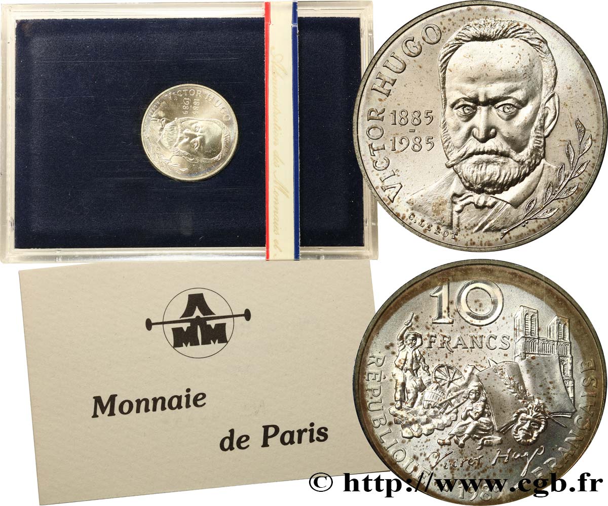 Brillant Universel 10 francs - Victor Hugo 1985  F.1300 2 MS63 