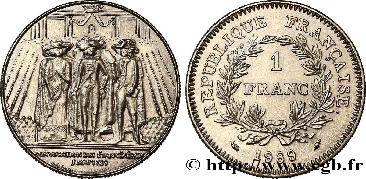 1 franc États Généraux 1989  F.228/2 EBC60 